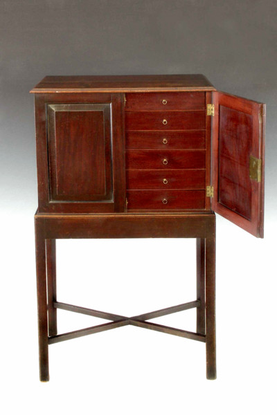 A Mid-18th Century Collector's Cabinet on Stand