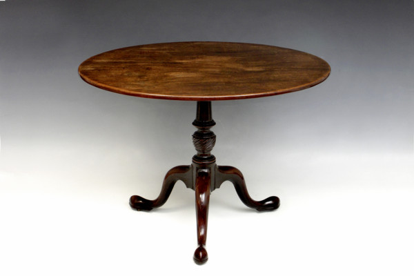 A Mid-18th Century Oval Tripod Table
