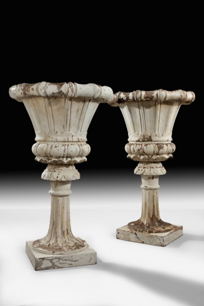 A Pair of Early 19th Century Carved Vases