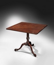 A George II period mahogany tripod table.