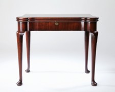 A George II period mahogany box top tea table.